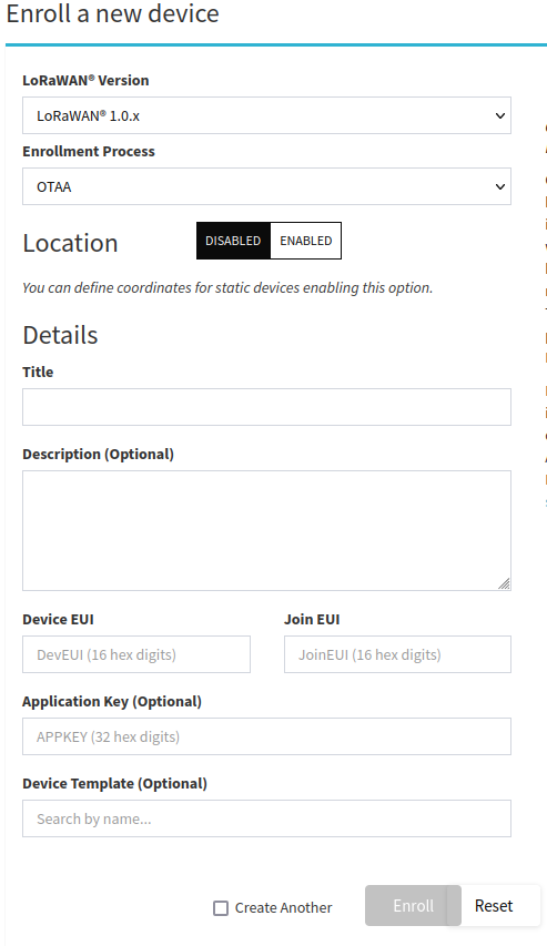Loriot: Register end device